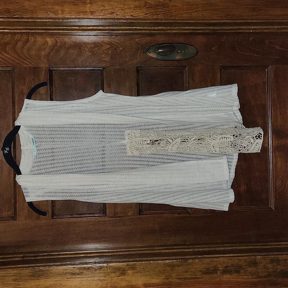 Maurices- Ivory Crochet Vest- Medium